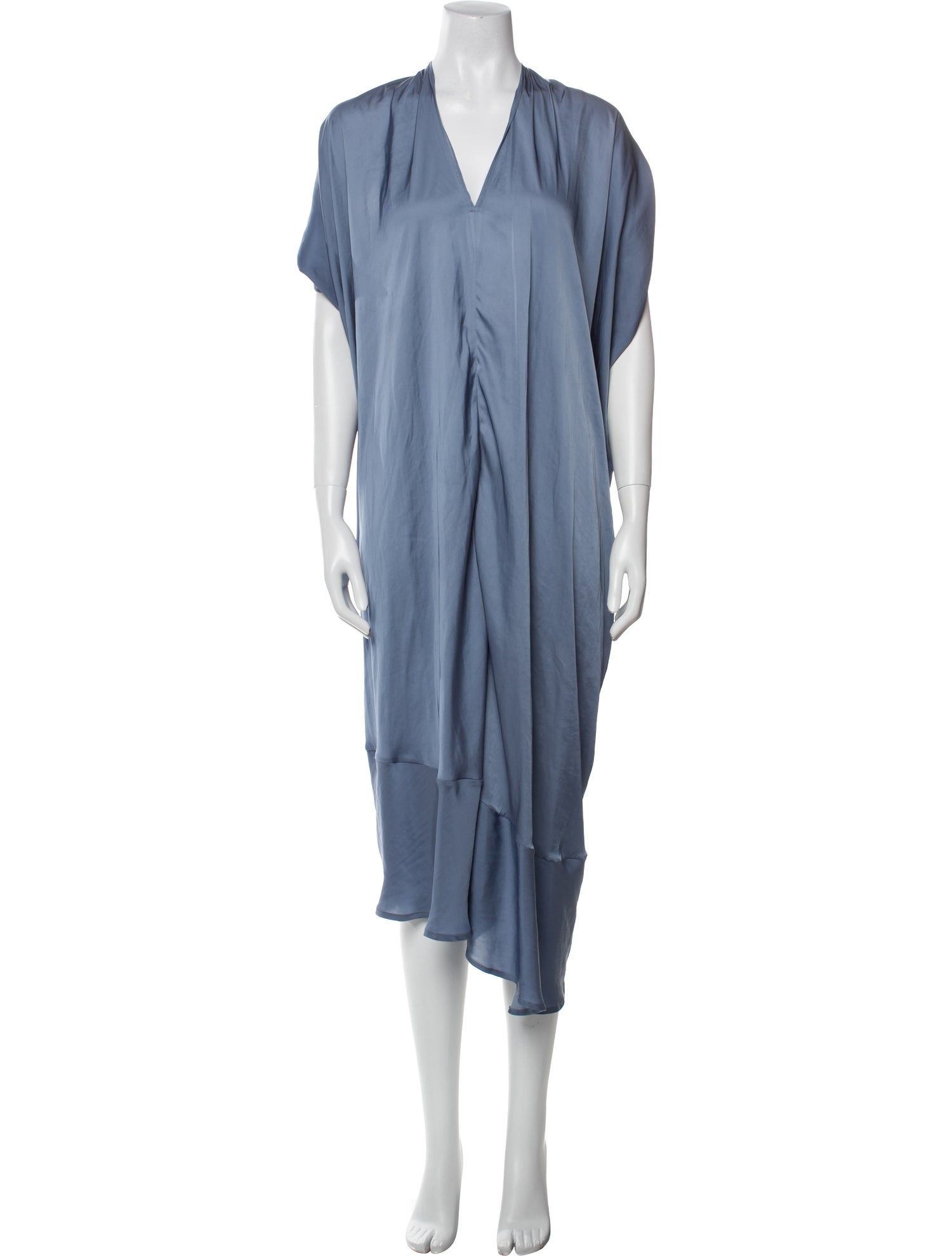 Zero + Maria Cornejo V-Neck Midi Length Dress