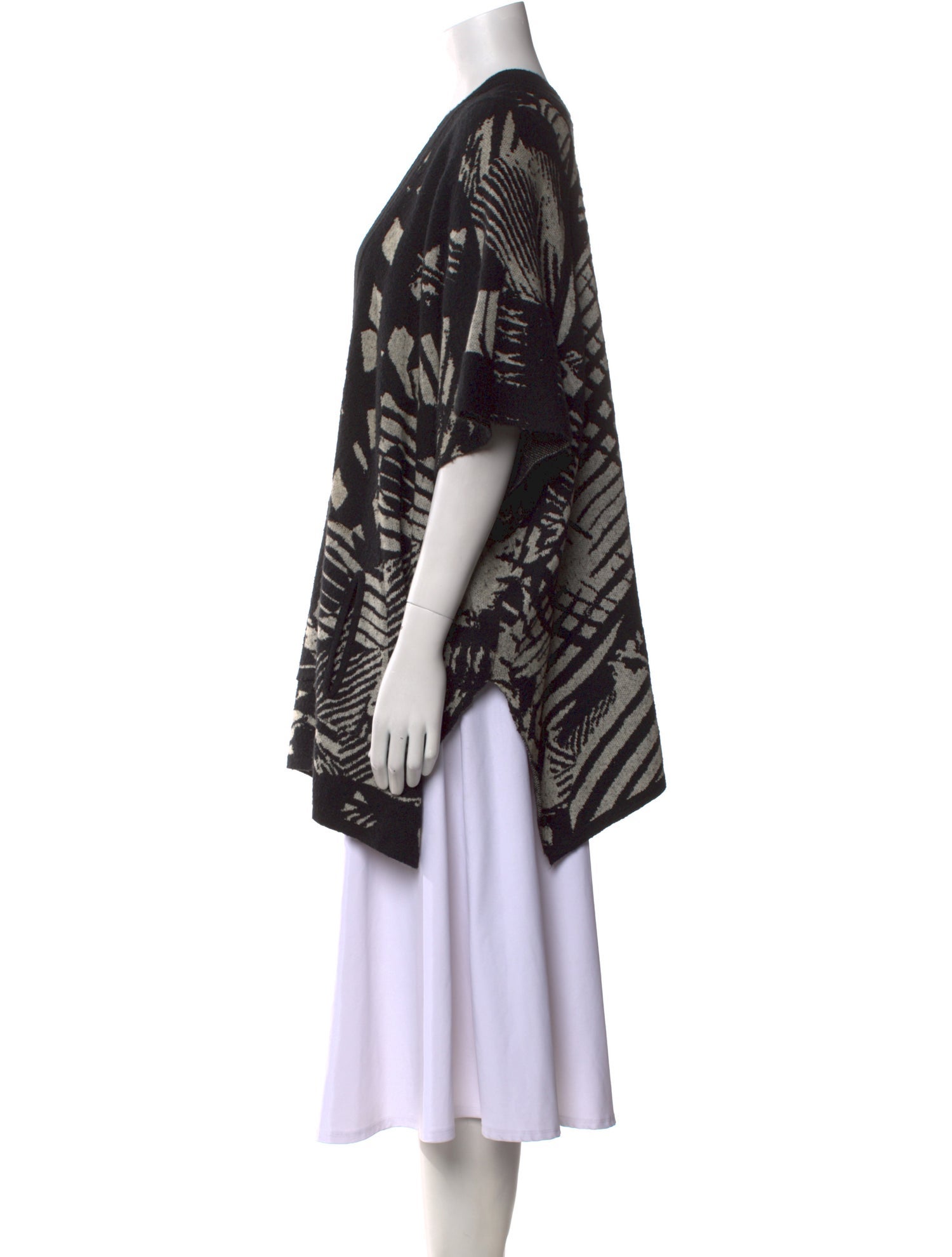 Zero + Maria Cornejo Printed Open Front Sweater