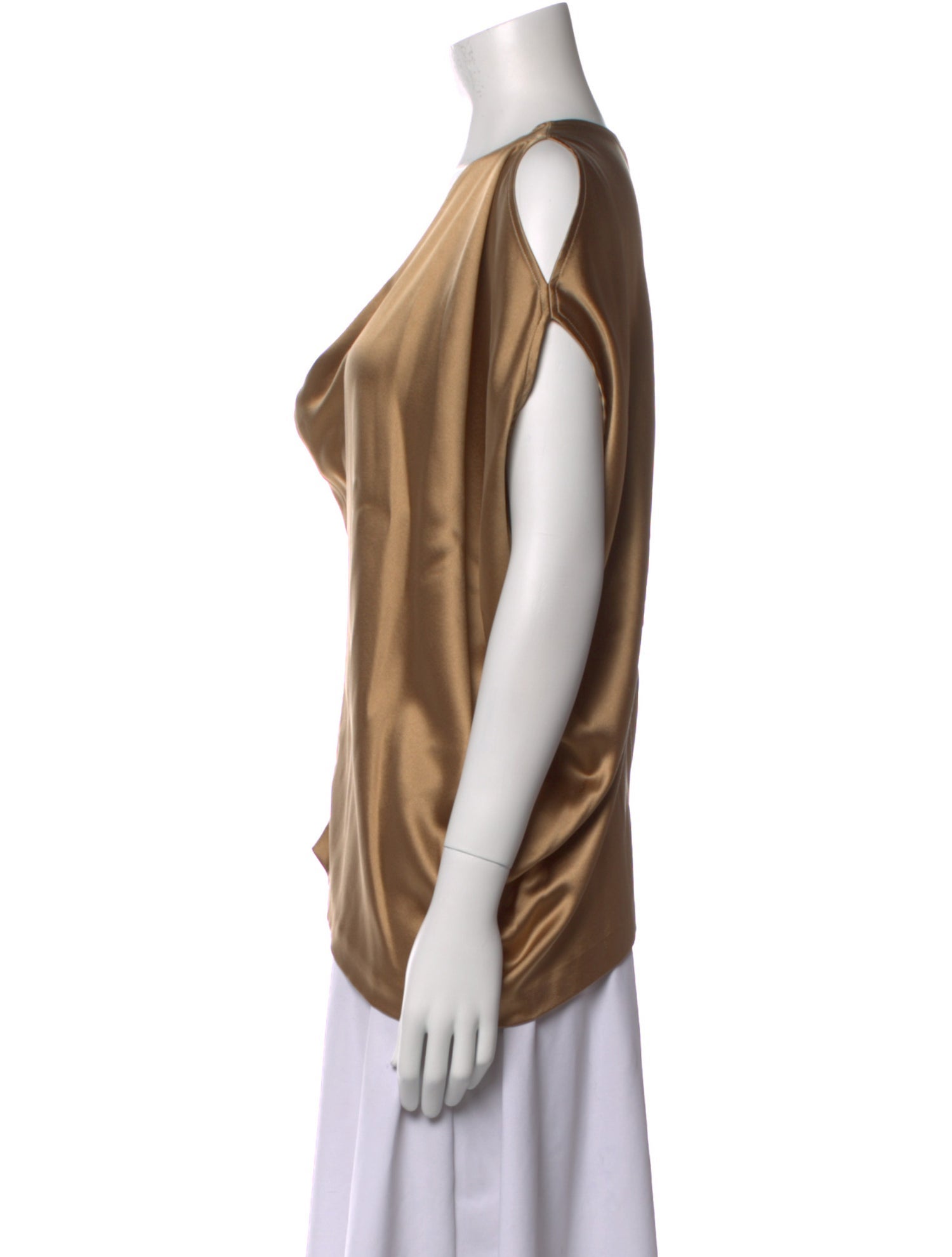 Zero + Maria Cornejo Silk Cowl Neck Blouse