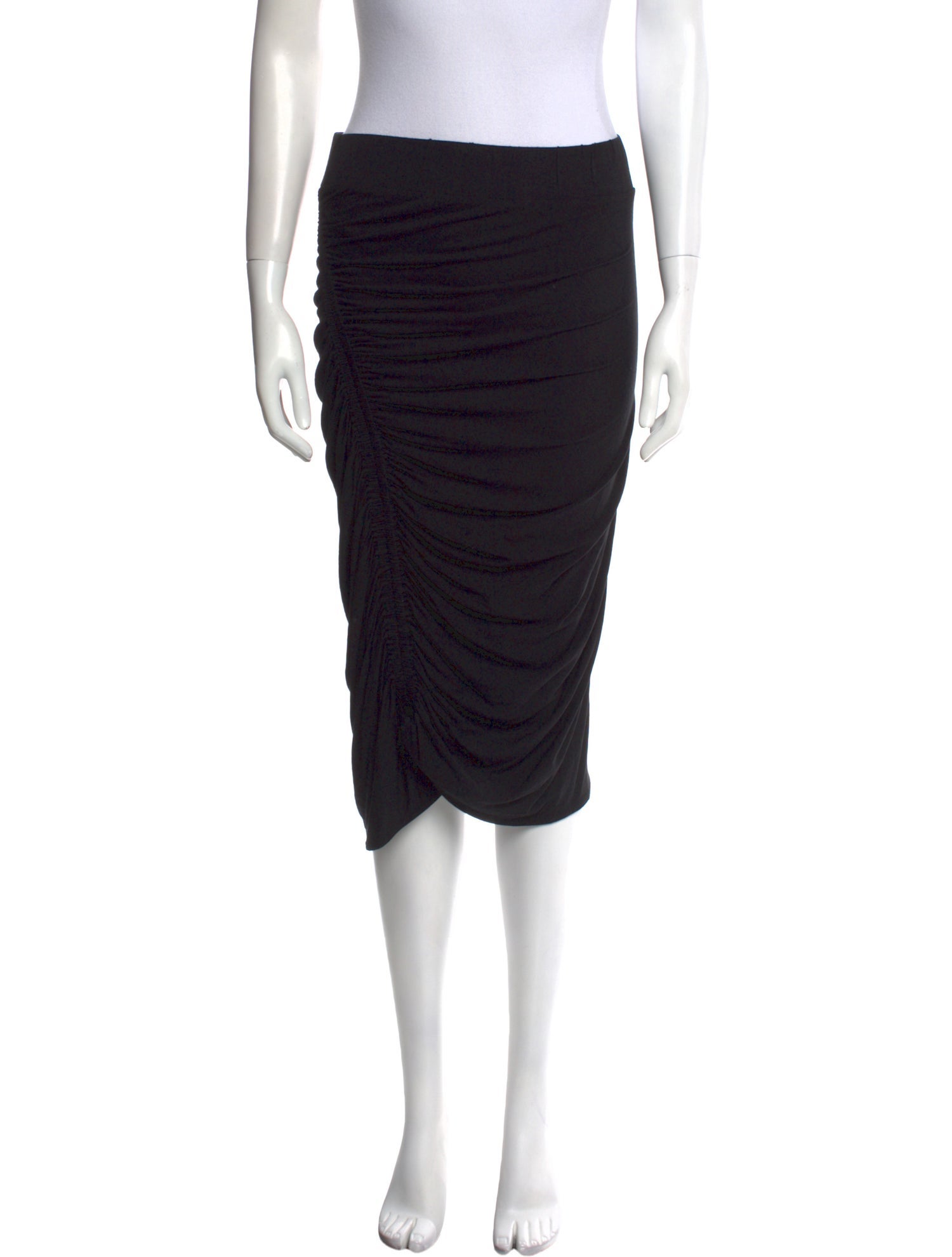 Zero + Maria Cornejo Pleated Accents Knee-Length Skirt