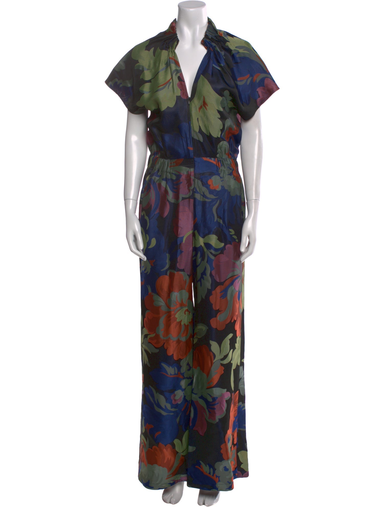 Zero + Maria Cornejo Printed V-Neck Jumpsuit