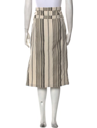Zero + Maria Cornejo Striped Midi Length Skirt