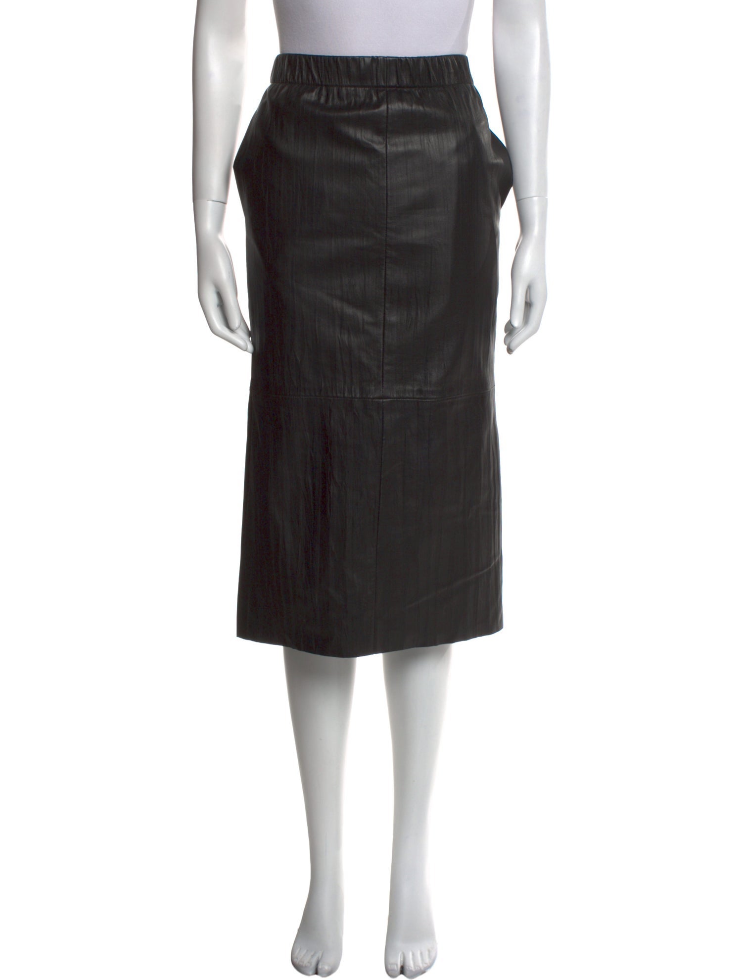 Zero + Maria Cornejo Leather Midi Length Skirt