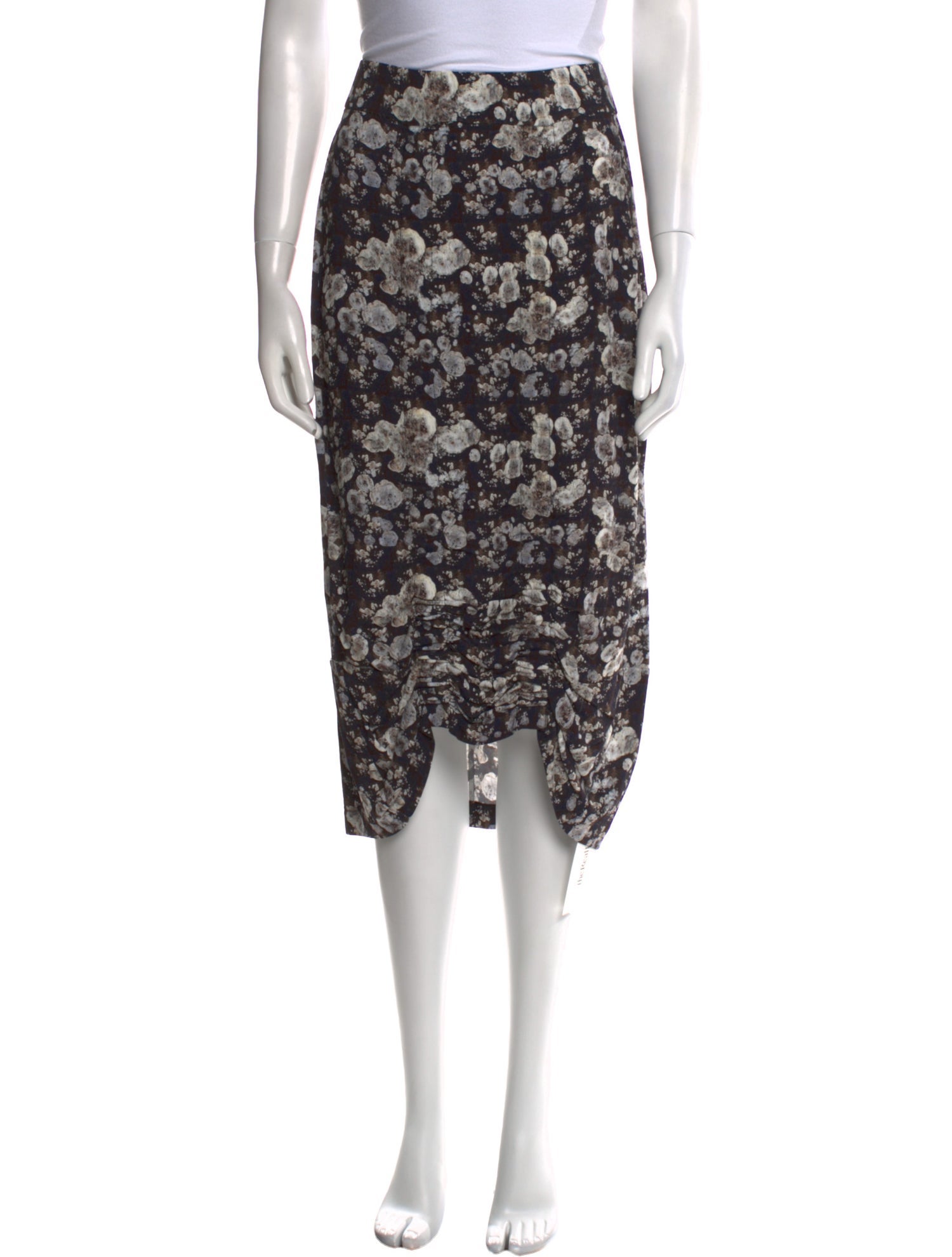 Zero + Maria Cornejo Floral Print Midi Length Skirt