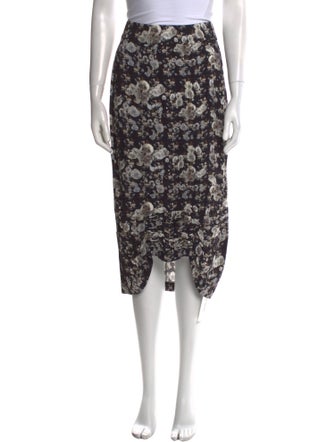 Zero + Maria Cornejo Floral Print Midi Length Skirt