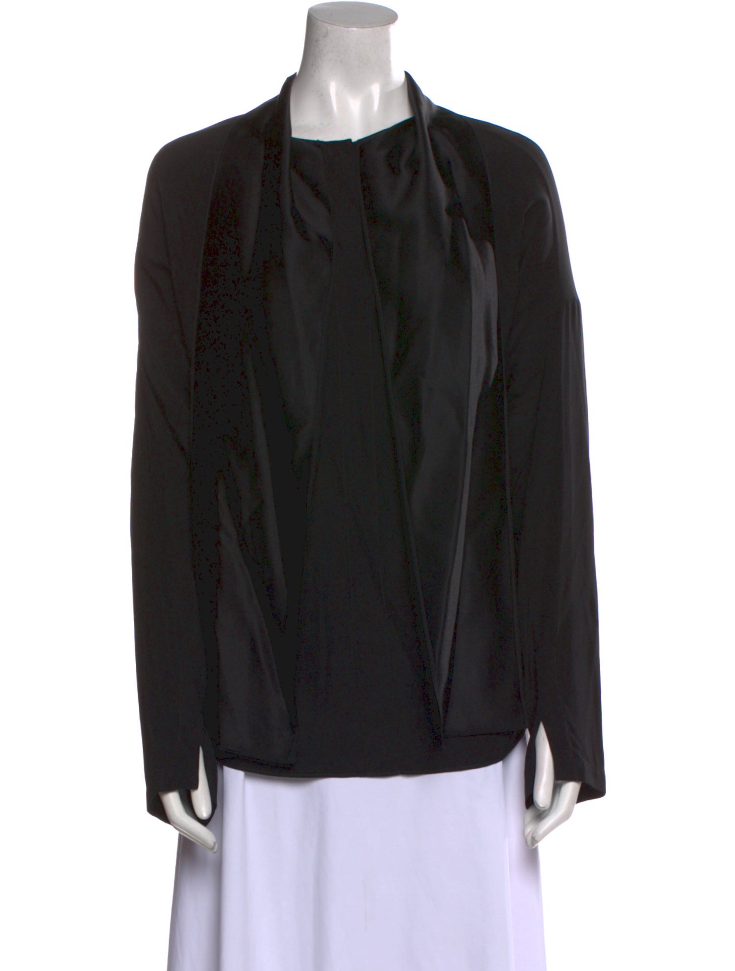 Zero + Maria Cornejo Silk Mock Neck Blouse