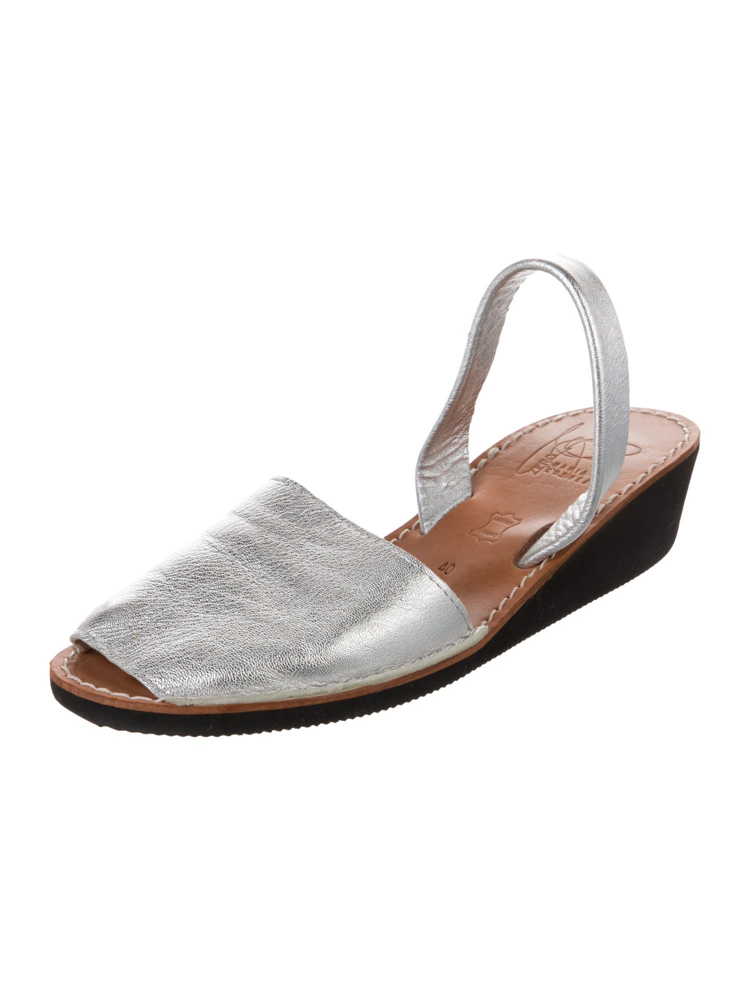 Zero + Maria Cornejo Leather Slingback Sandals