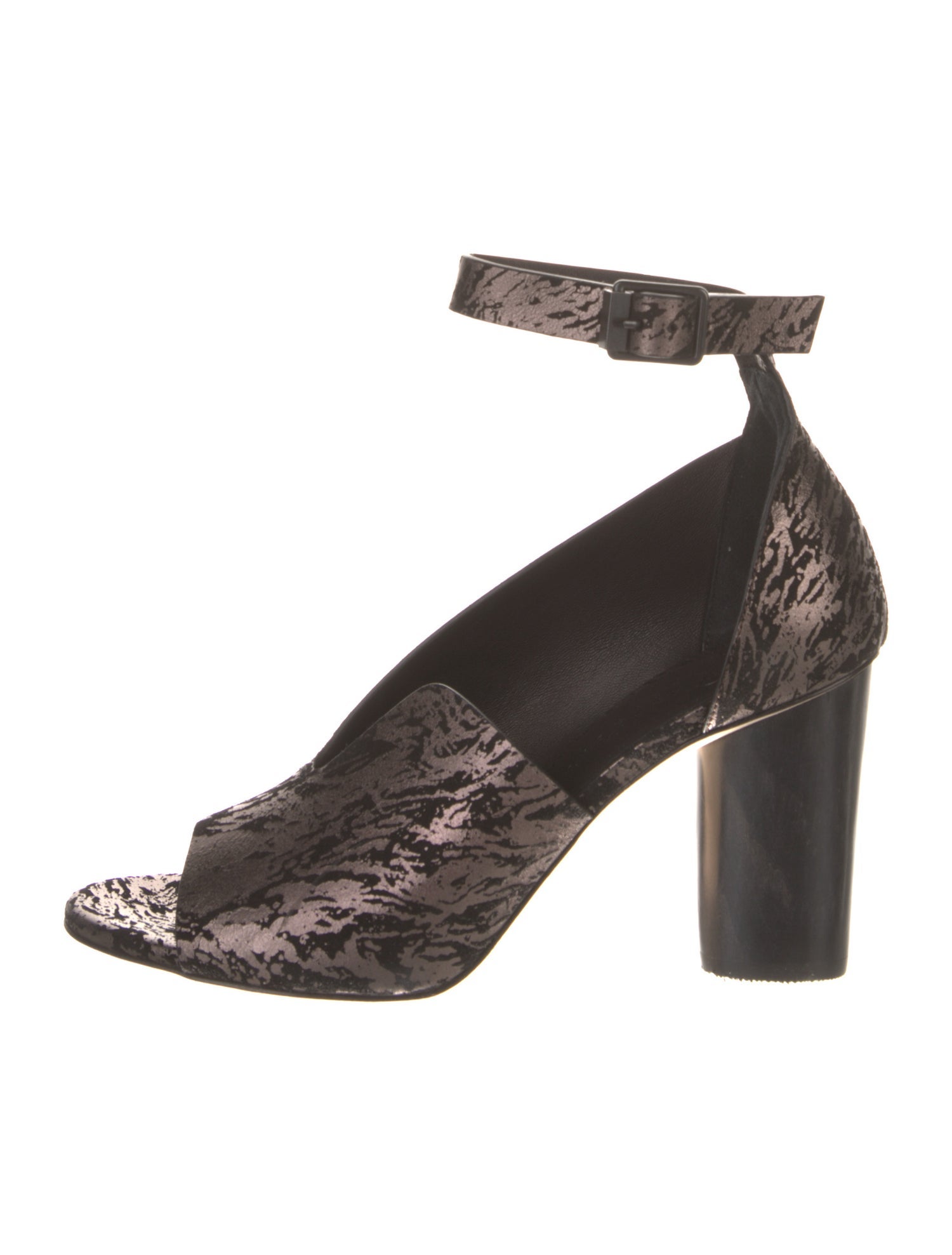 Zero + Maria Cornejo Suede Printed D'Orsay Pumps