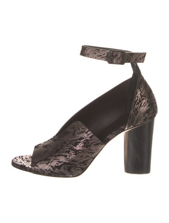 Zero + Maria Cornejo Suede Printed D'Orsay Pumps