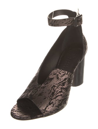 Zero + Maria Cornejo Suede Printed D'Orsay Pumps