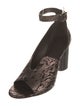 Zero + Maria Cornejo Suede Printed D'Orsay Pumps