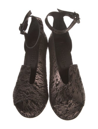 Zero + Maria Cornejo Suede Printed D'Orsay Pumps