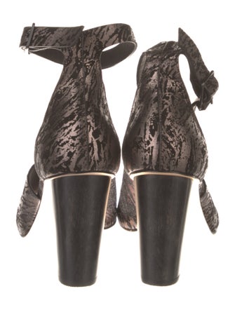 Zero + Maria Cornejo Suede Printed D'Orsay Pumps