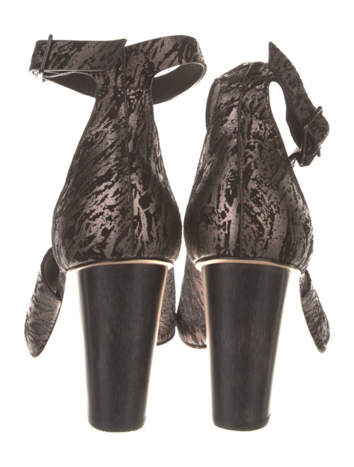 Zero + Maria Cornejo Suede Printed D'Orsay Pumps