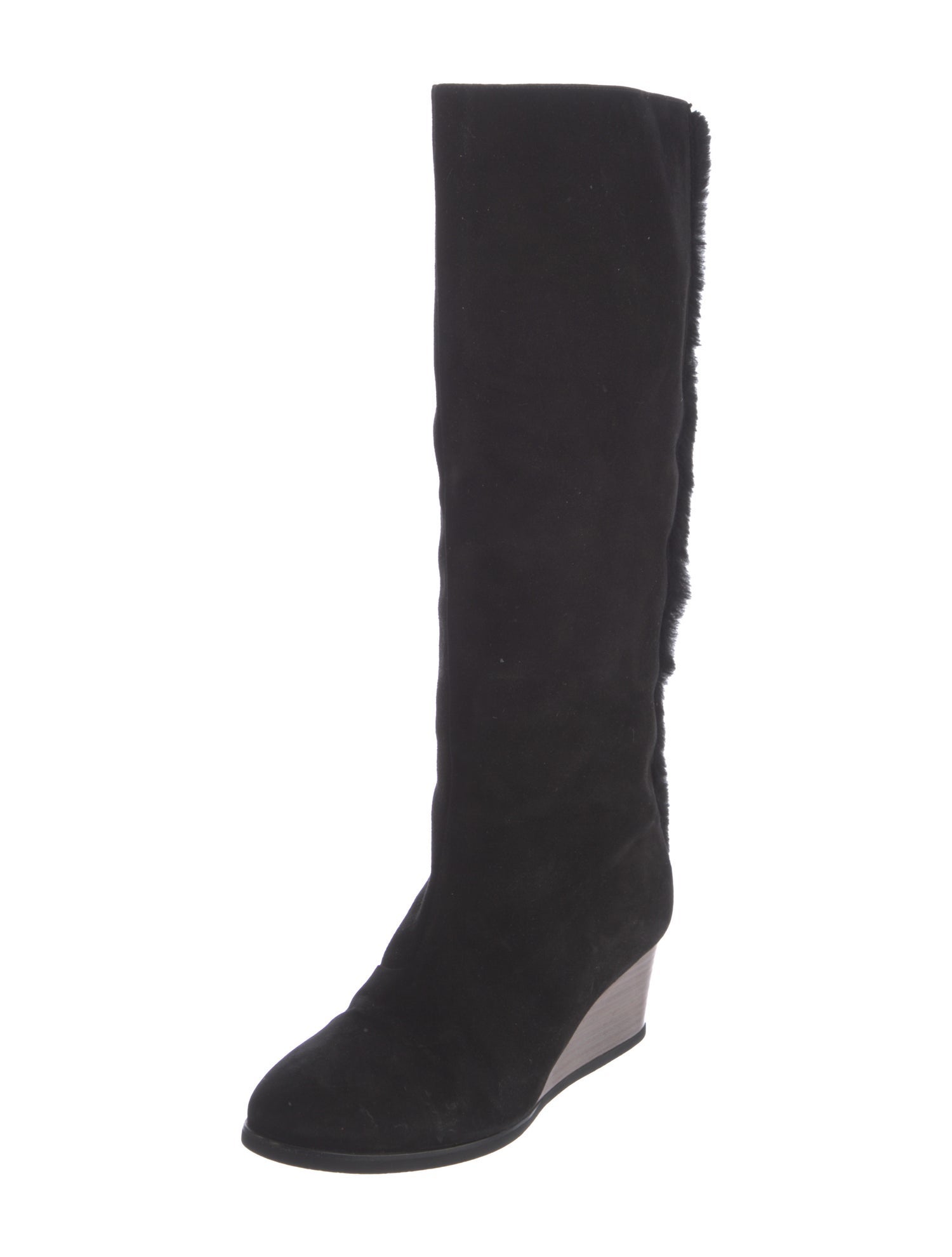 Zero + Maria Cornejo Suede Colorblock Pattern Riding Boots