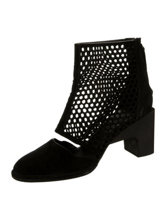Zero + Maria Cornejo Suede Lasercut Accents Moto Boots