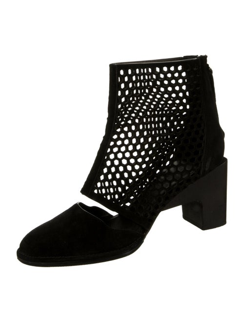 Zero + Maria Cornejo Suede Lasercut Accents Moto Boots