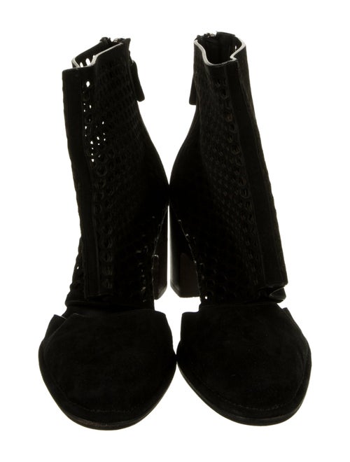 Zero + Maria Cornejo Suede Lasercut Accents Moto Boots