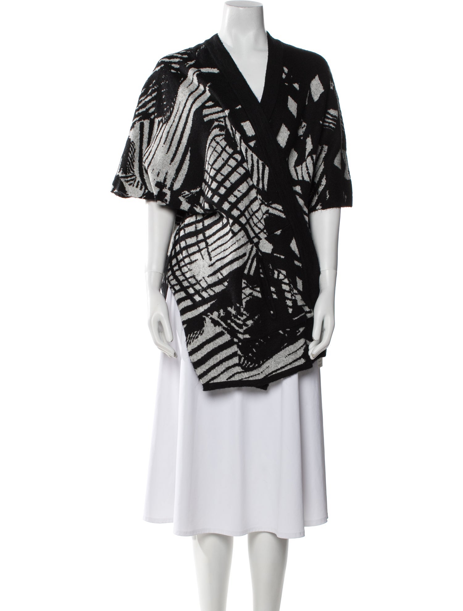 Zero + Maria Cornejo Striped V-Neck Sweater