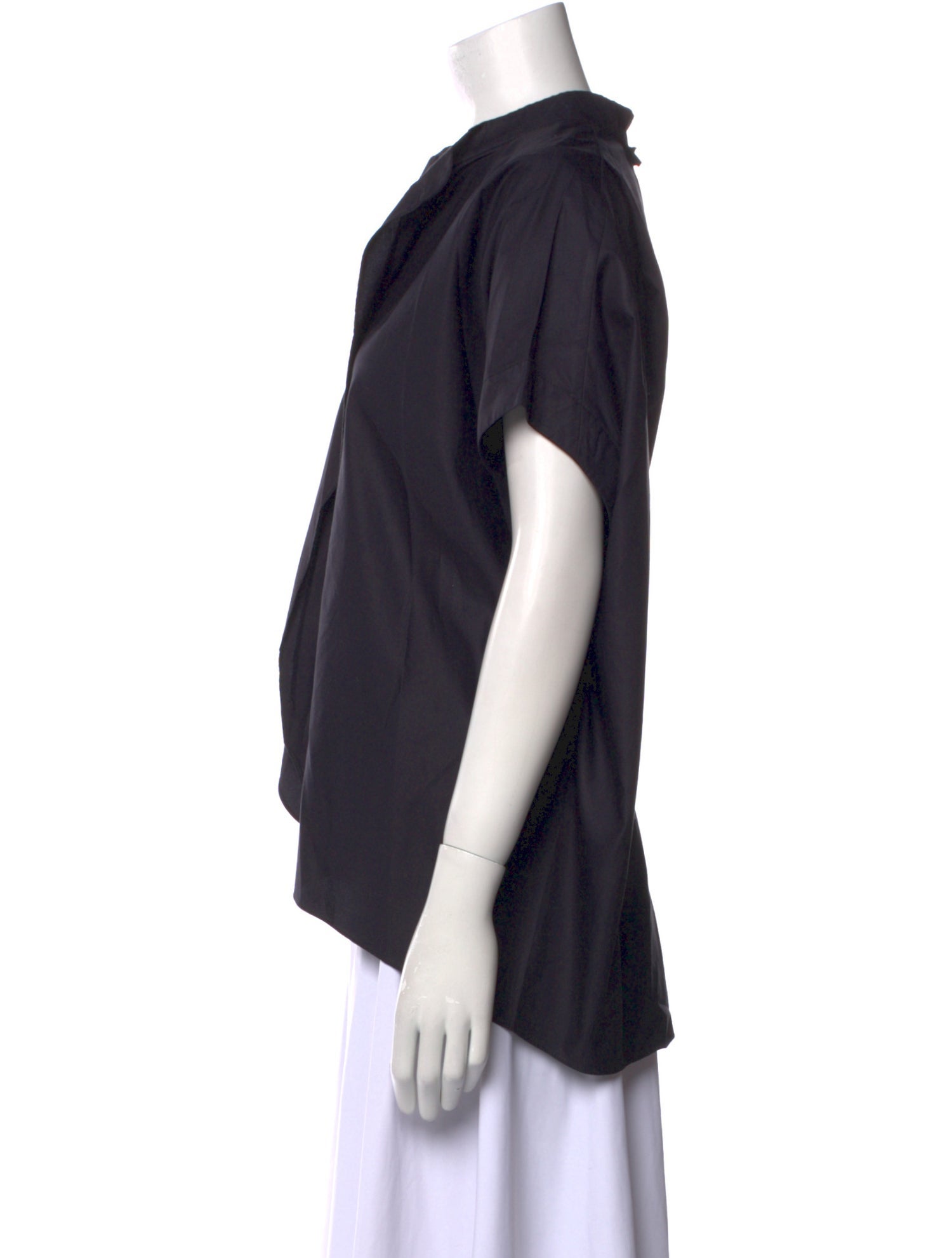 Zero + Maria Cornejo V-Neck Short Sleeve Blouse