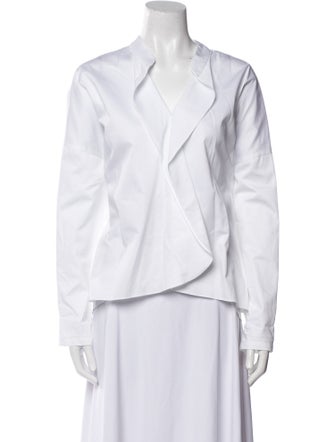 Zero + Maria Cornejo V-Neck Long Sleeve Blouse