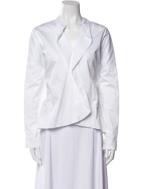 Zero + Maria Cornejo V-Neck Long Sleeve Blouse