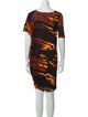 Zero + Maria Cornejo Printed Knee-Length Dress