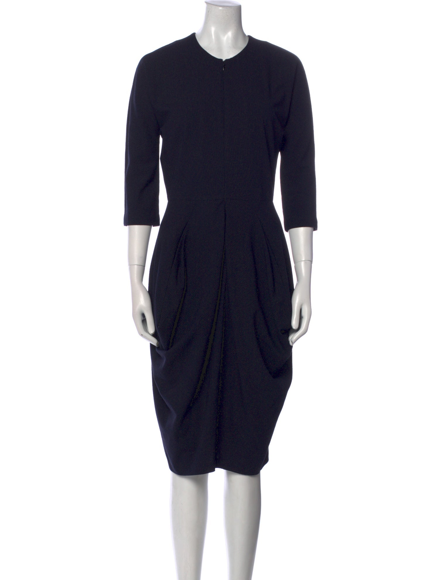 Zero + Maria Cornejo Crew Neck Midi Length Dress