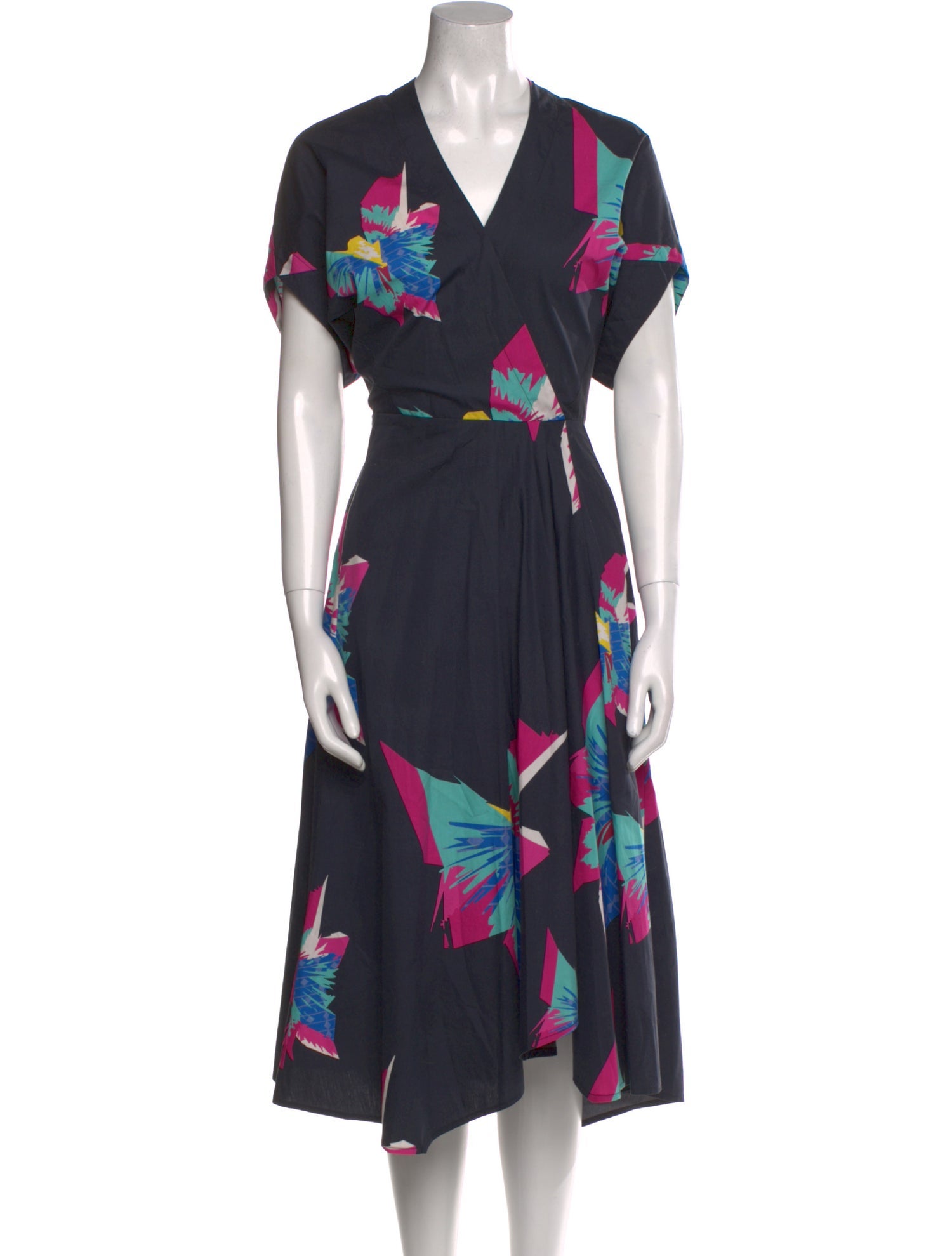 Zero + Maria Cornejo Floral Print Midi Length Dress