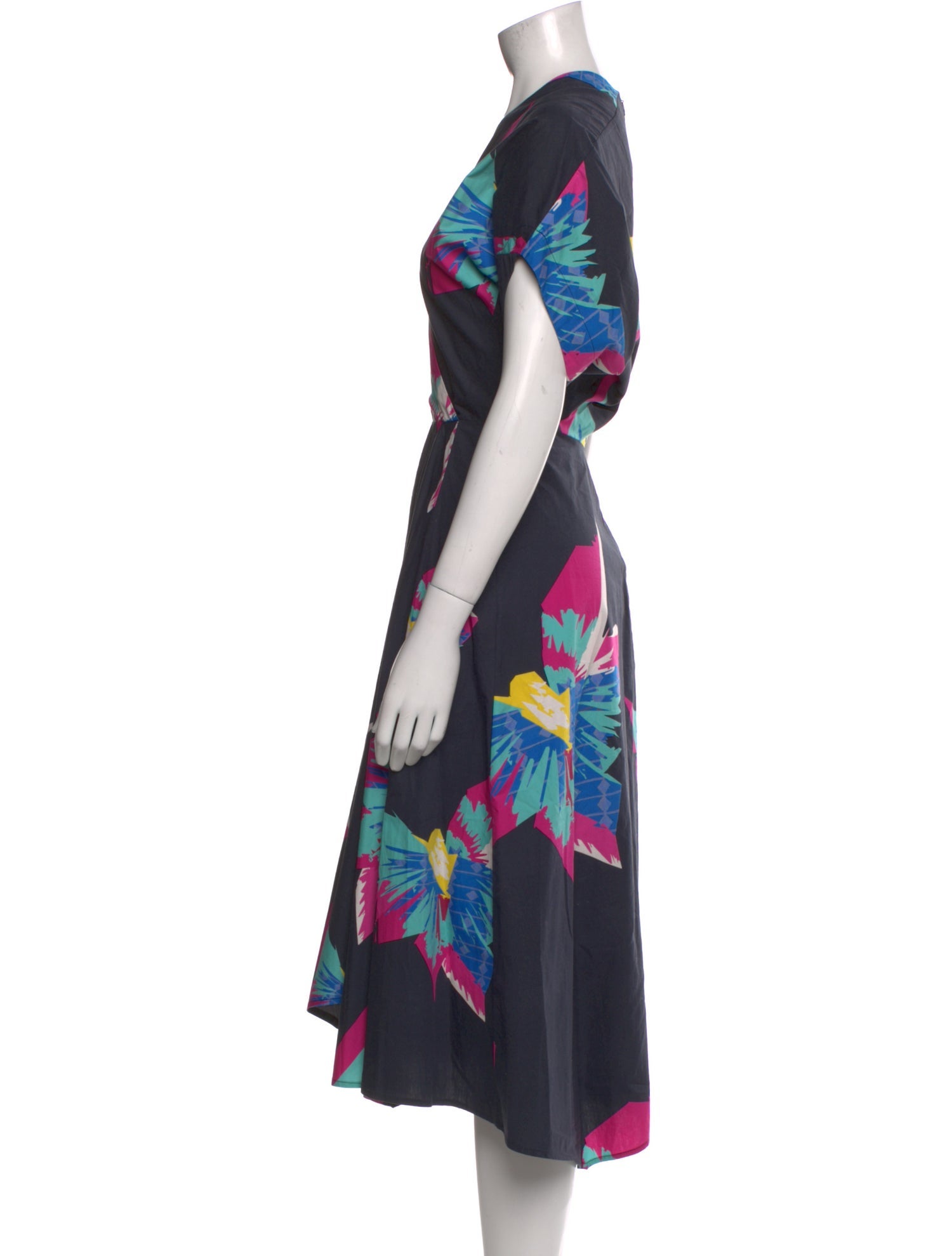 Zero + Maria Cornejo Floral Print Midi Length Dress