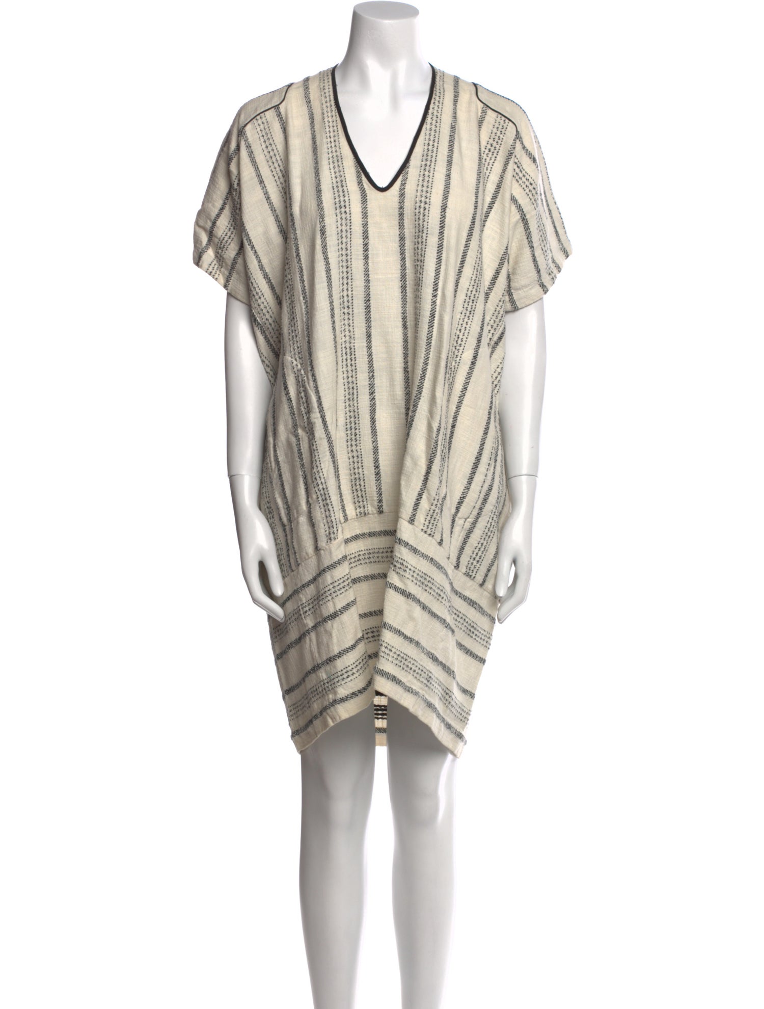 Zero + Maria Cornejo Striped Knee-Length Dress