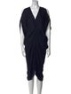 Zero + Maria Cornejo V-Neck Midi Length Dress