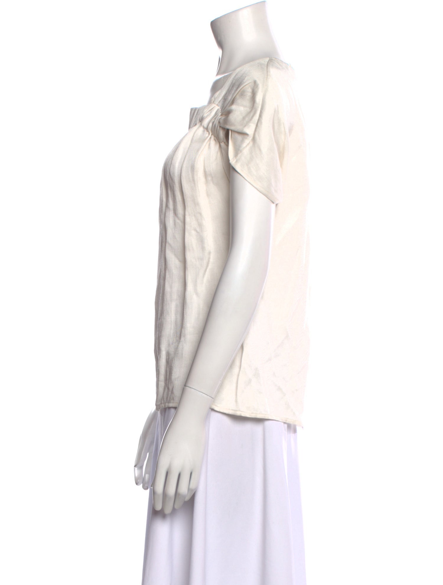 Zero + Maria Cornejo Square Neckline Short Sleeve Blouse