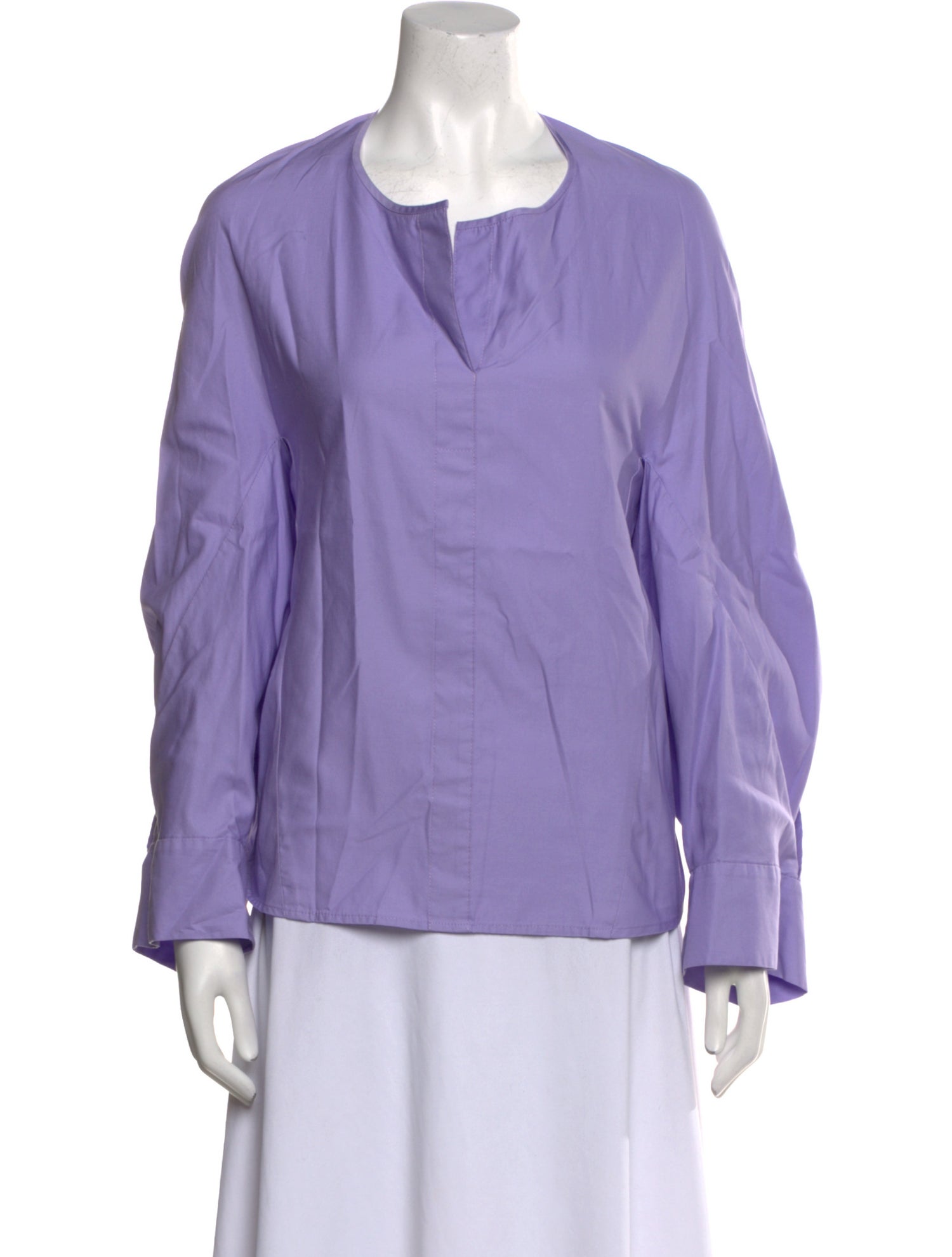 Zero + Maria Cornejo V-Neck Long Sleeve Blouse