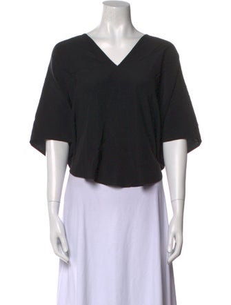 Zero + Maria Cornejo Silk V-Neck Crop Top