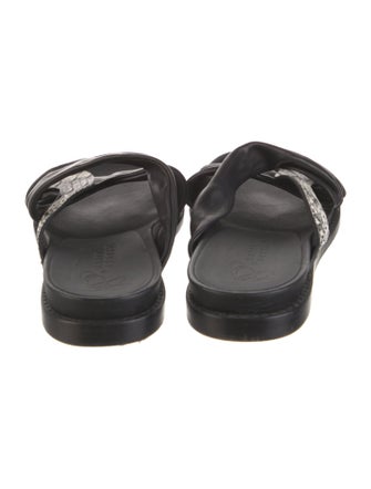 Zero + Maria Cornejo Leather Printed Slides