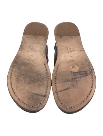 Zero + Maria Cornejo Leather Printed Slides