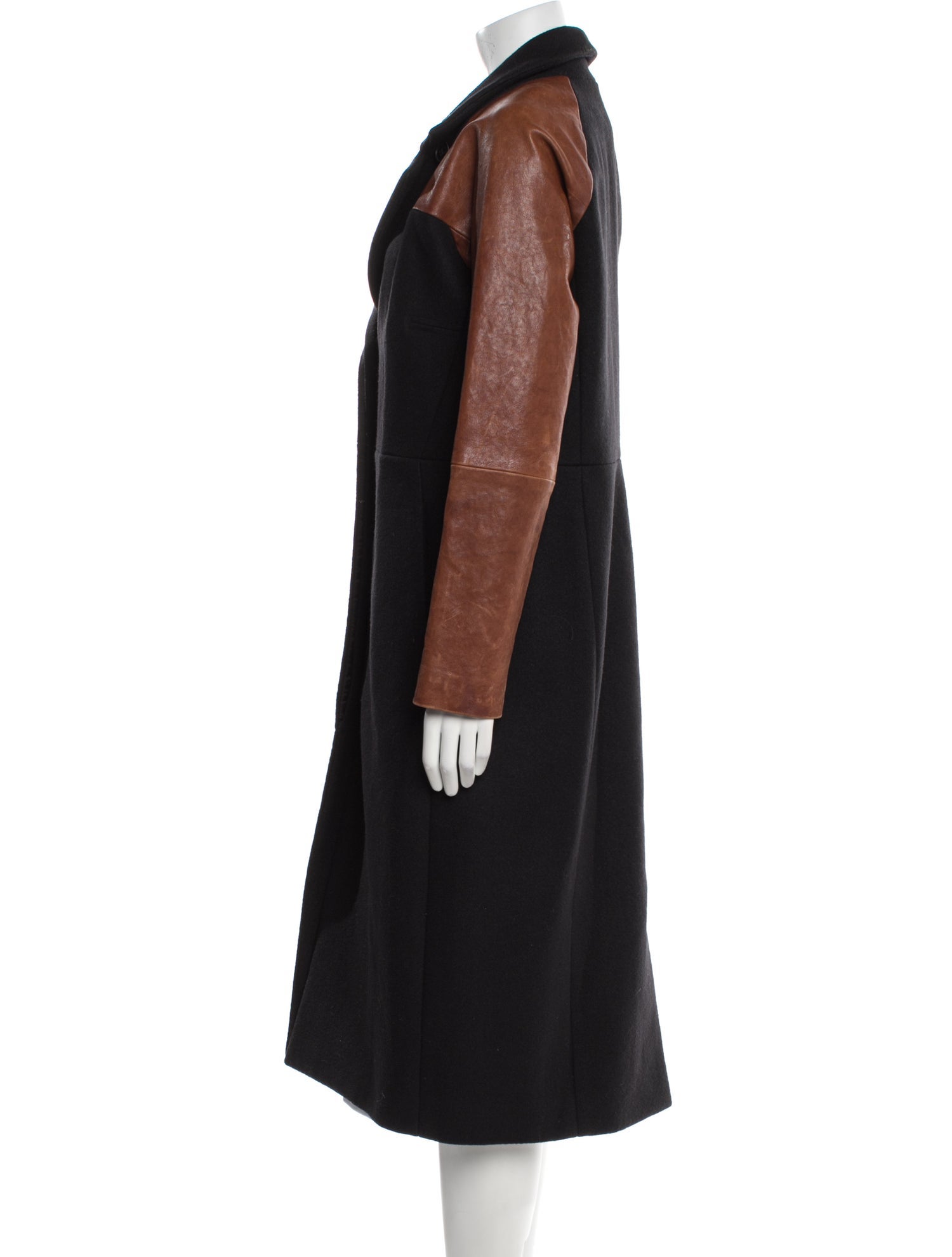 Zero + Maria Cornejo Virgin Wool Printed Faux Fur Coat