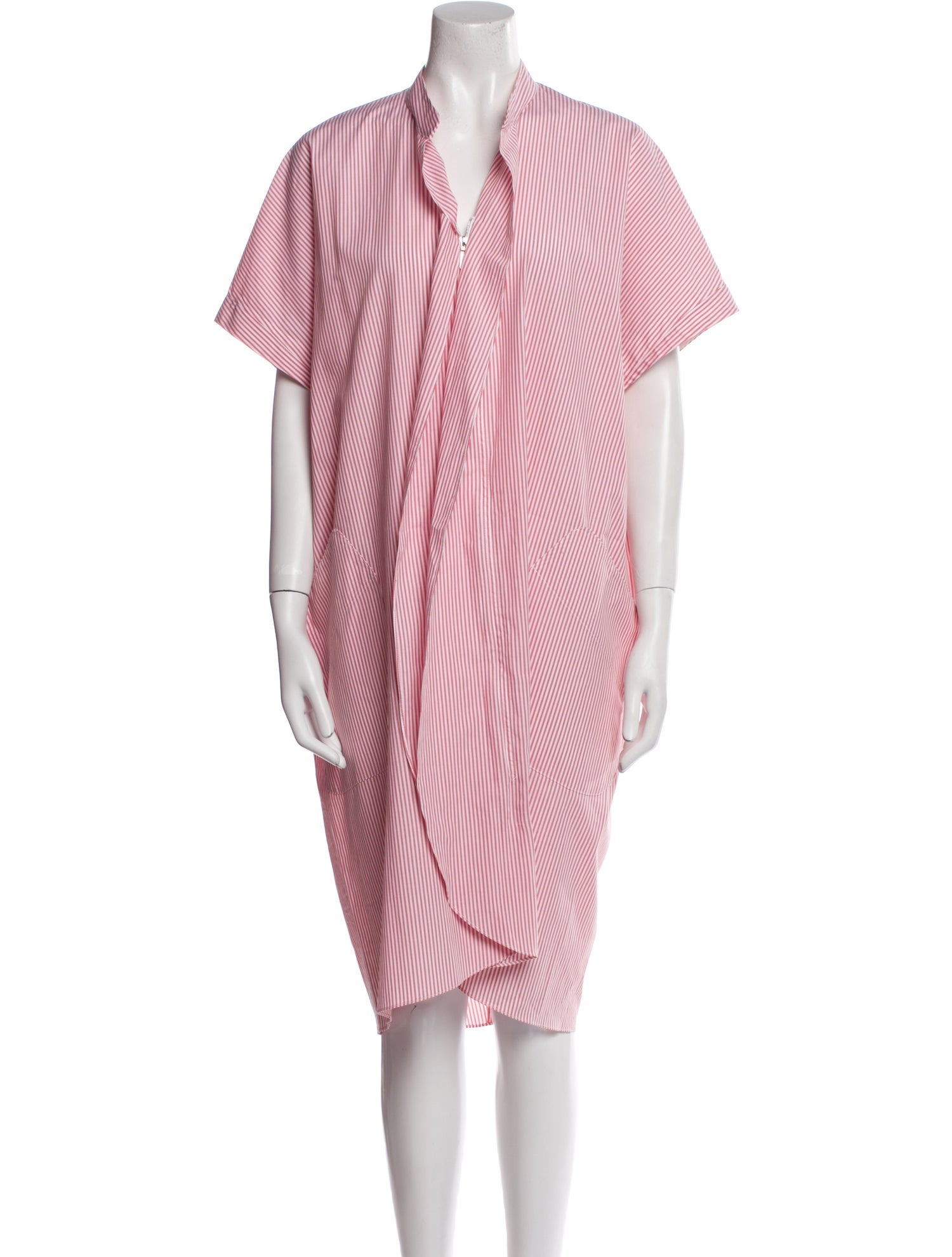 Zero + Maria Cornejo Striped Midi Length Dress