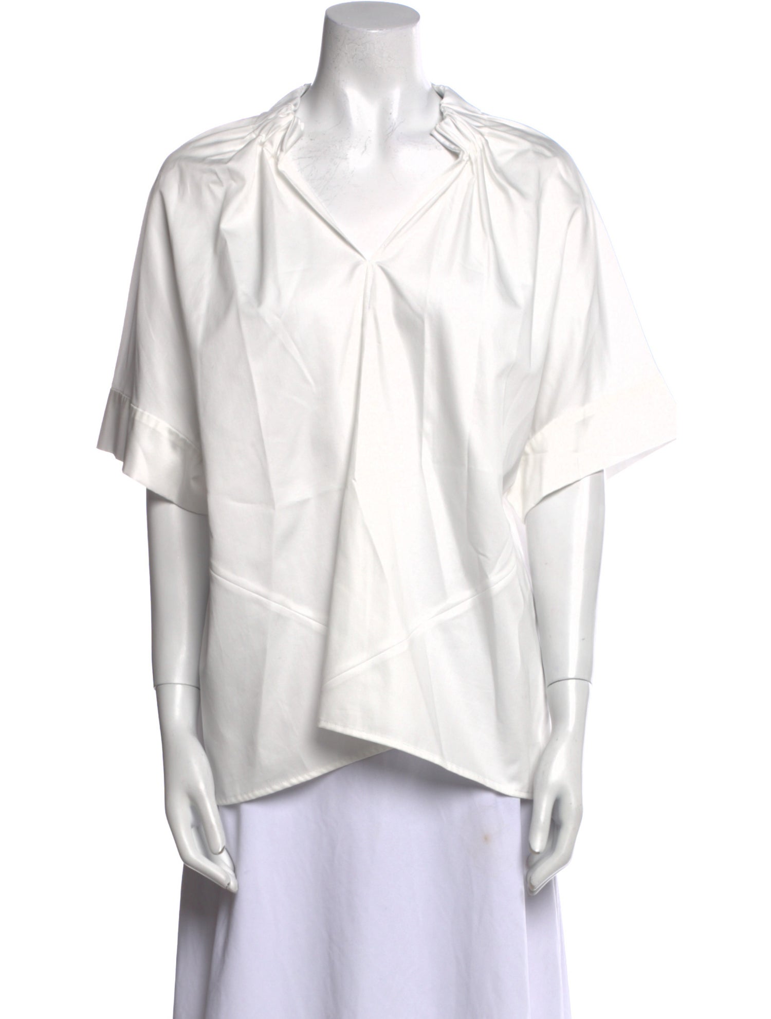 Zero + Maria Cornejo V-Neck Short Sleeve Blouse