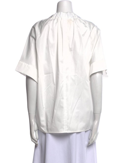 Zero + Maria Cornejo V-Neck Short Sleeve Blouse