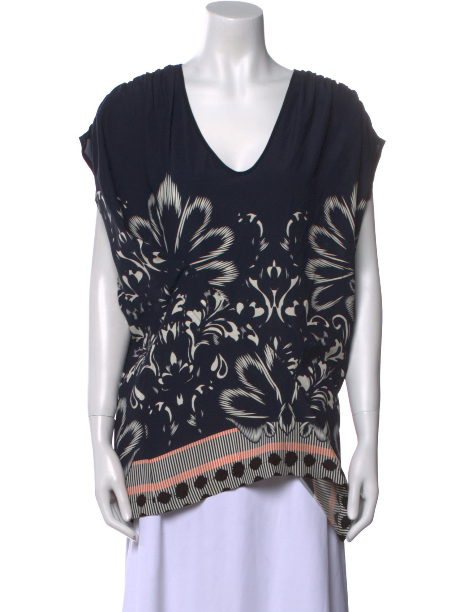 Zero + Maria Cornejo Silk Printed Blouse w/ Tags