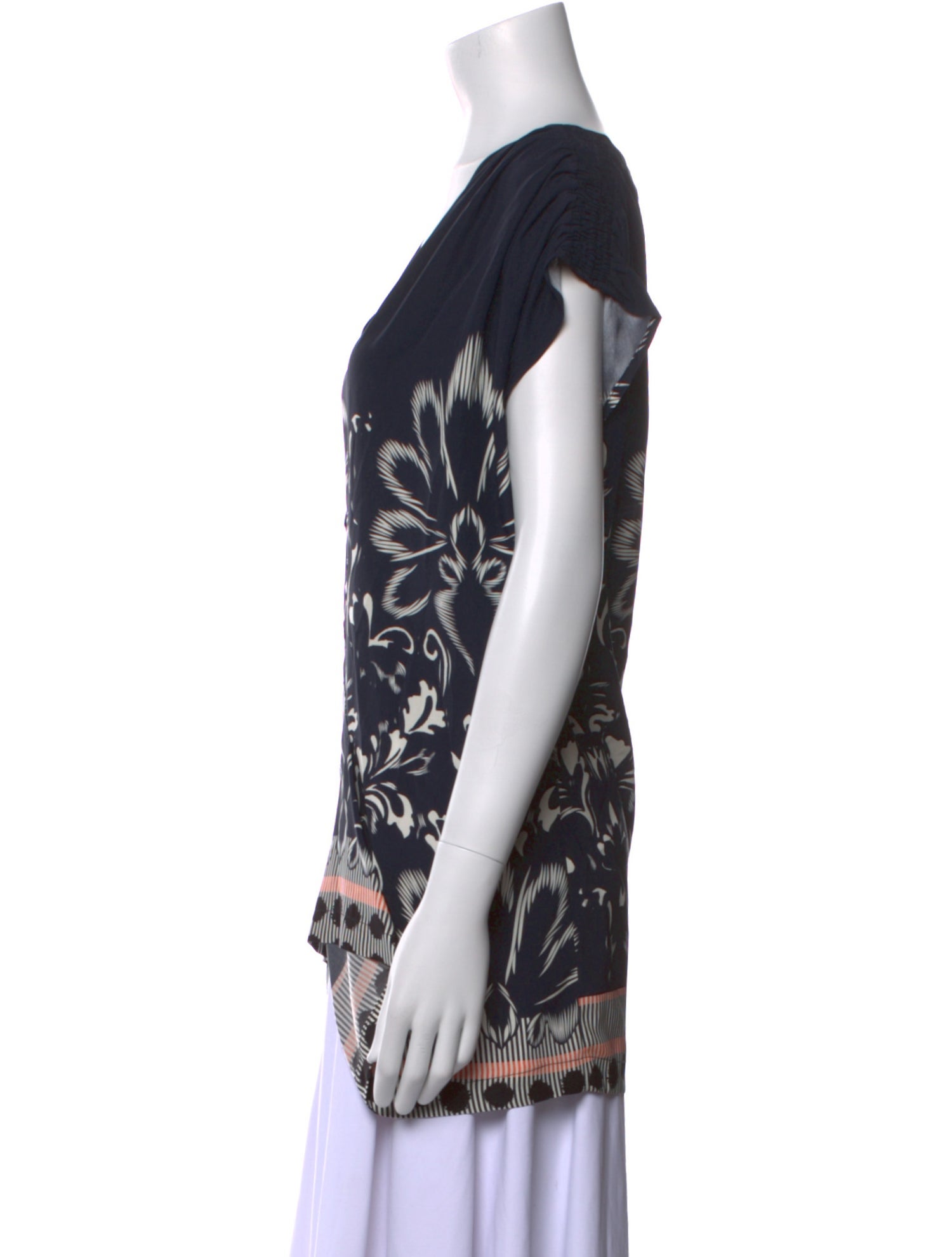 Zero + Maria Cornejo Silk Printed Blouse w/ Tags