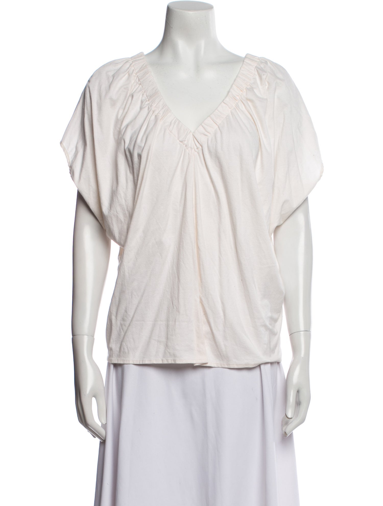 Zero + Maria Cornejo V-Neck Short Sleeve Blouse