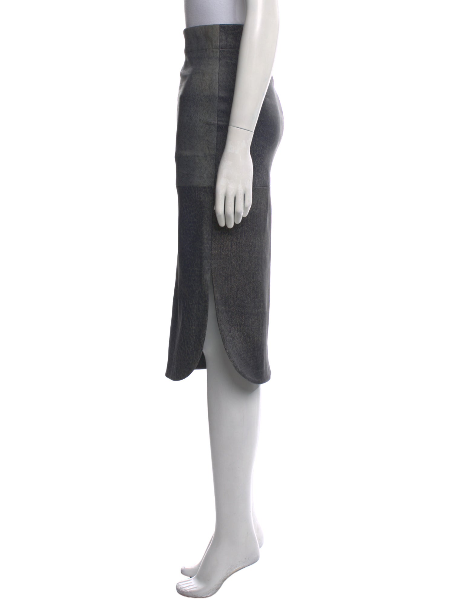 Zero + Maria Cornejo Leather Knee-Length Skirt