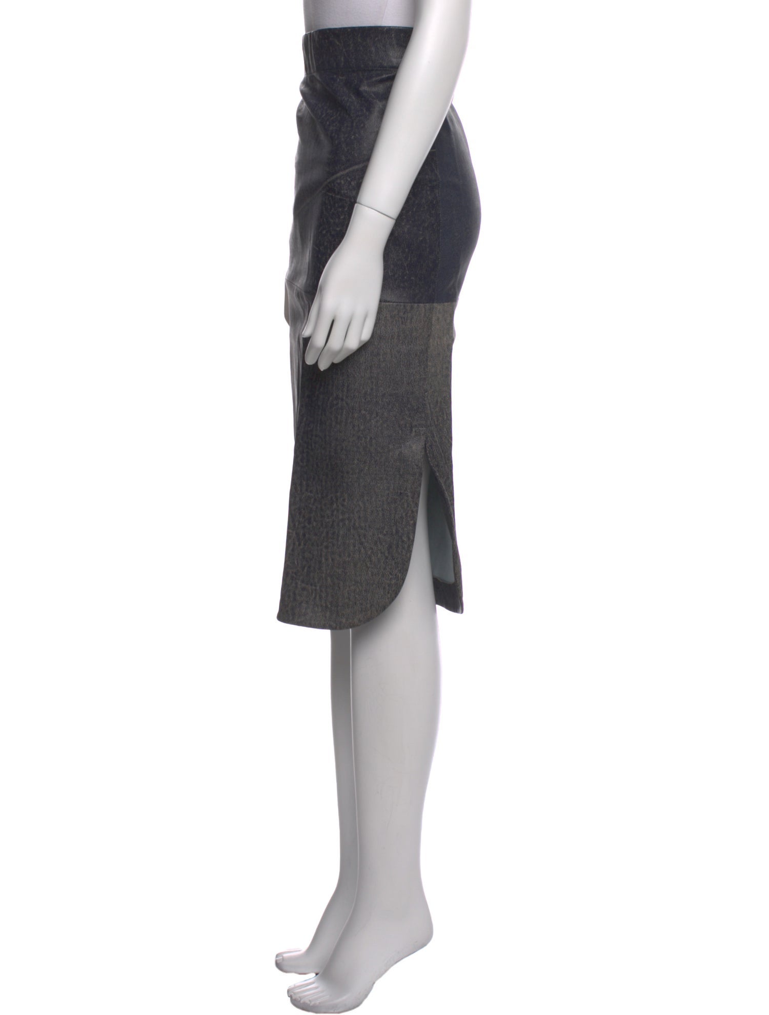 Zero + Maria Cornejo Lambskin Knee-Length Skirt