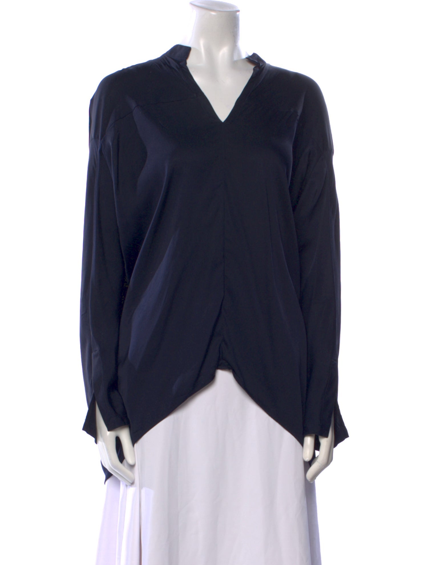 Zero + Maria Cornejo Silk V-Neck Blouse
