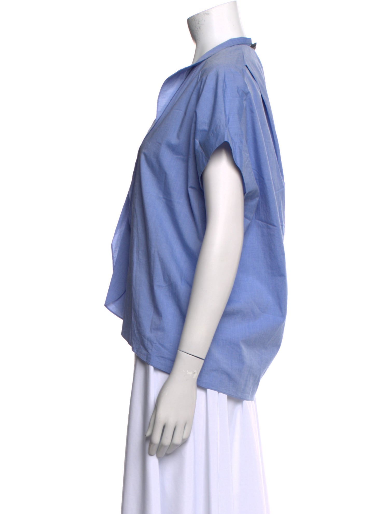 Zero + Maria Cornejo V-Neck Short Sleeve Blouse