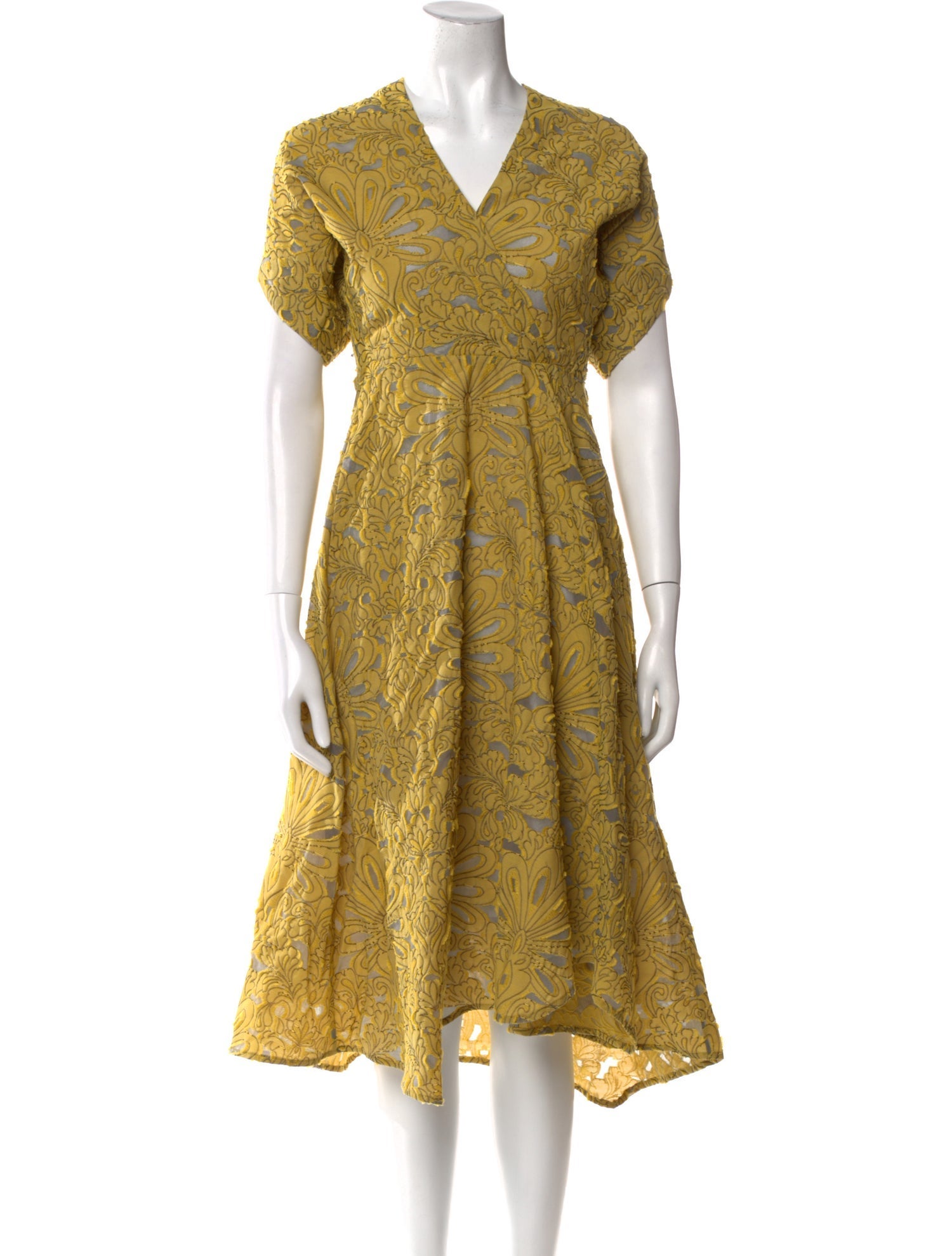 Zero + Maria Cornejo Lace Pattern Long Dress