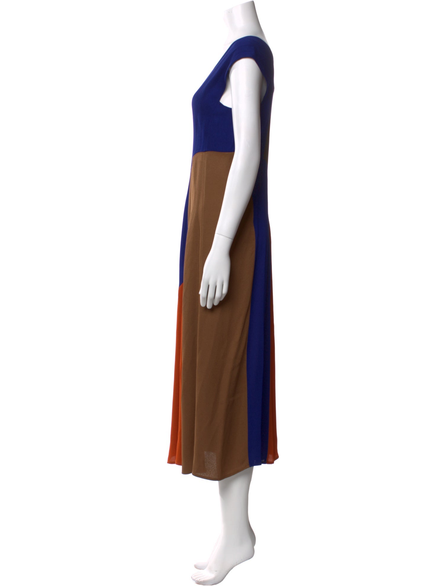 Zero + Maria Cornejo Colorblock Pattern Long Dress w/ Tags
